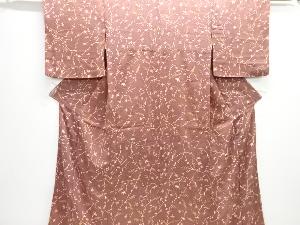 アンティーク　紋錦紗花唐草模様着物